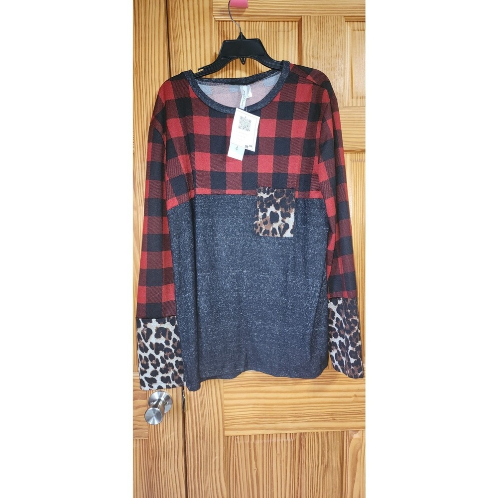Grateful hearts buffalo‎ plaid tunic